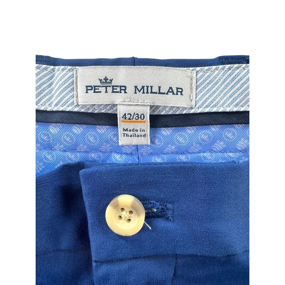 Peter Millar Raleigh Performance Chino Golf Pants Mens 42x30 Blue Trousers - Picture 3 of 9